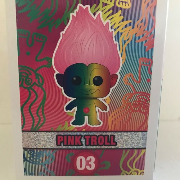 2020 Wondercon Rainbow Troll with Pink Hair Funko Pop Figure #3 - Picture 7 of 9